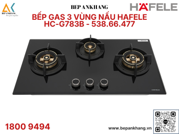 Bếp gas 3 vùng nấu Hafele HC-G783B - 538.66.477 